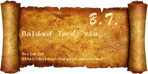Baldauf Terézia névjegykártya